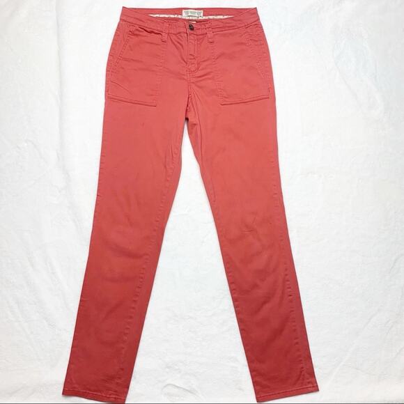 VINTAGE AMERICA BLUES Coral Red Straight Leg Pants - Picture 2 of 10